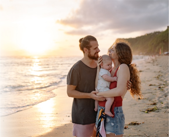 Intended parents and a baby